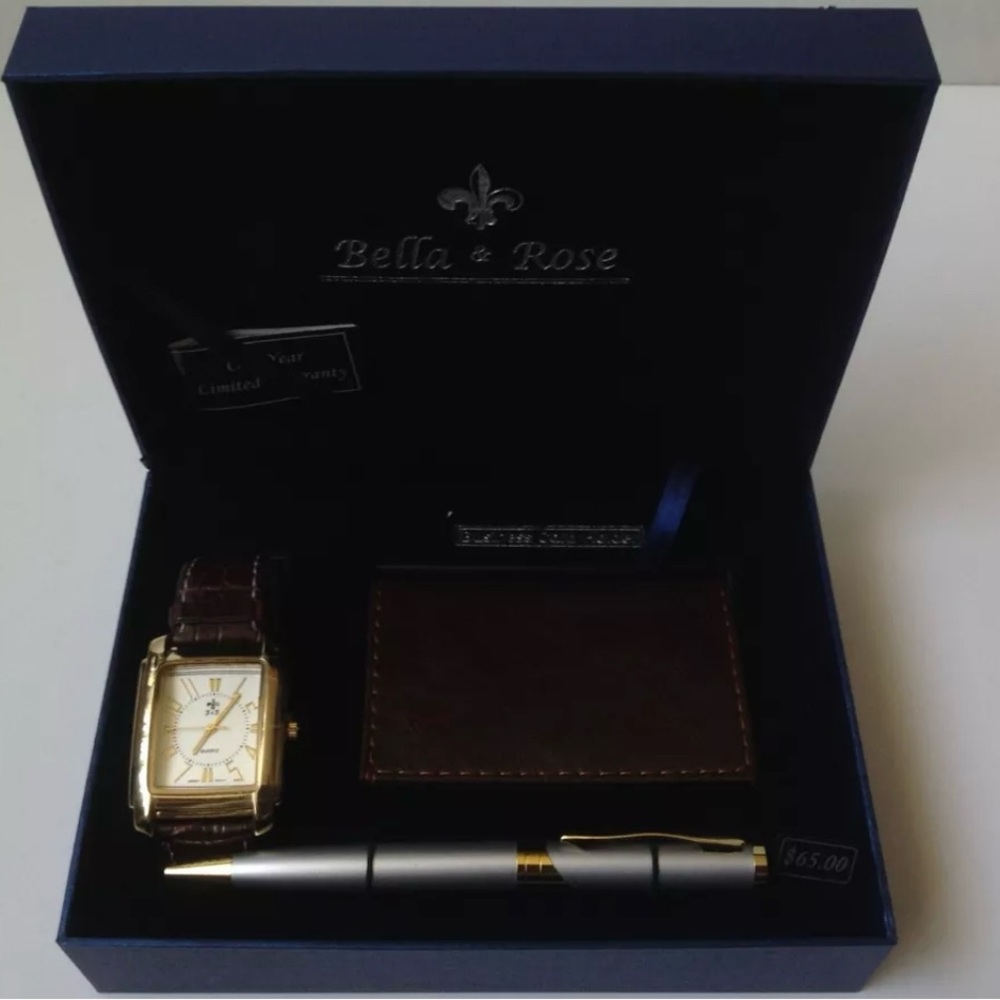 Bella & Rose Watch, Wallet, and Pen Set